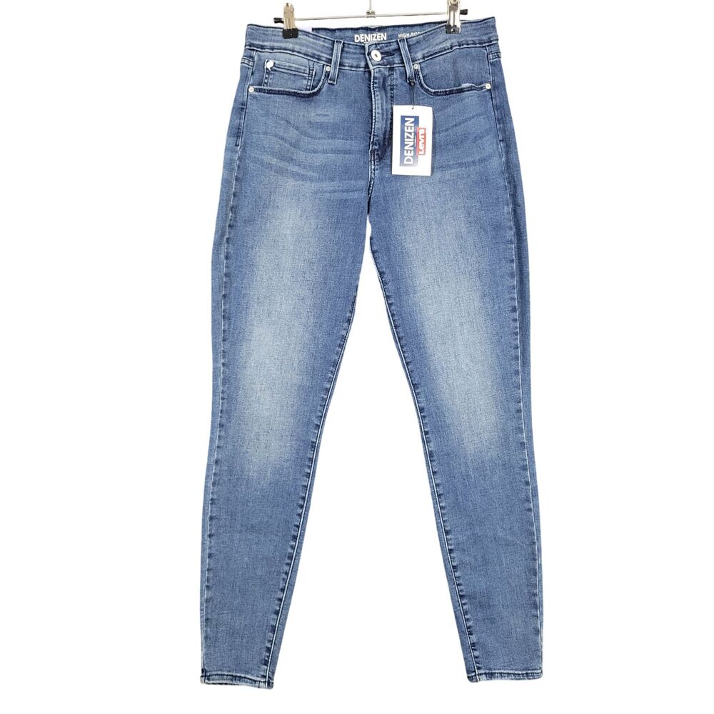 NWT DENIZEN LEVIS High Rise Super Skinny Stretch Denim Blue Jeans SIZE 10 / 11